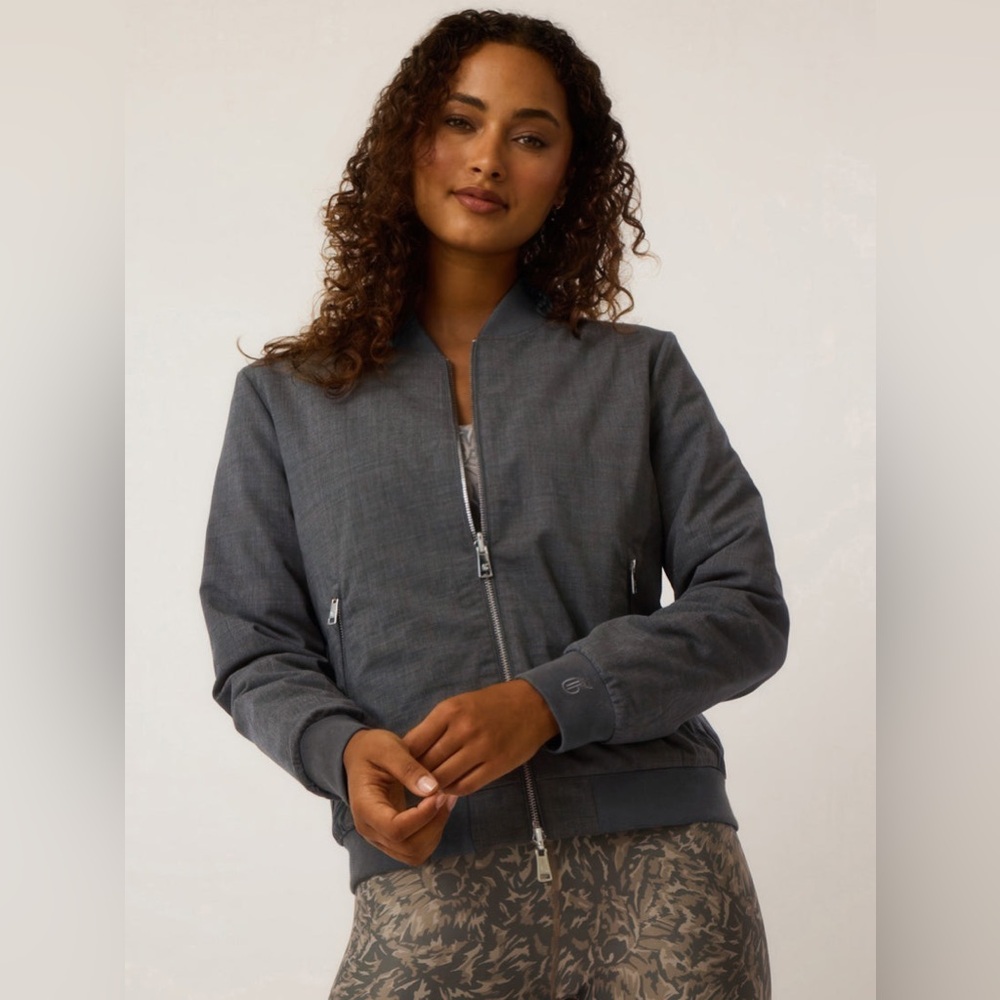 Greyson Charcoal Bomber Jacket for Women